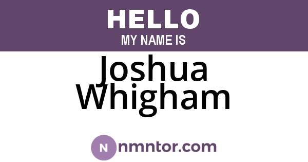 Joshua Whigham