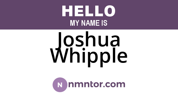 Joshua Whipple