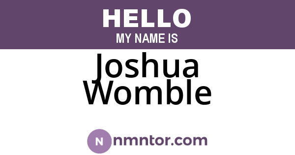 Joshua Womble
