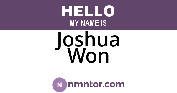 Joshua Won