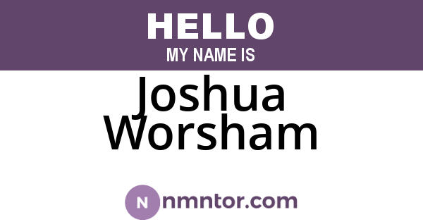 Joshua Worsham