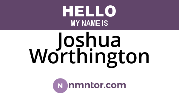 Joshua Worthington