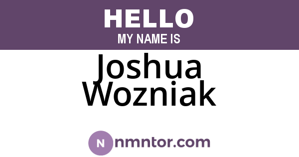 Joshua Wozniak