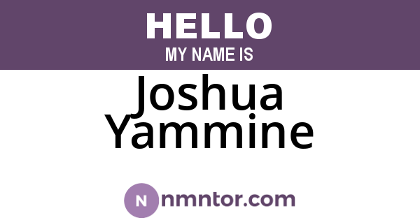 Joshua Yammine