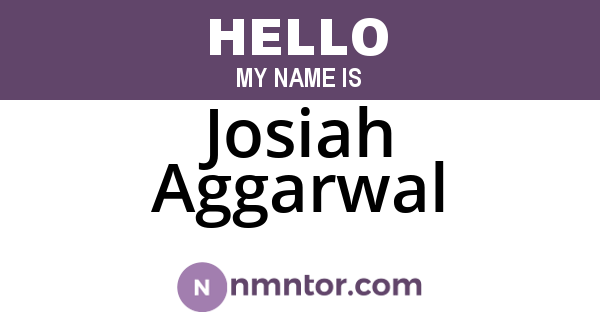 Josiah Aggarwal