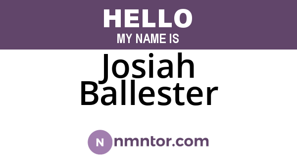 Josiah Ballester