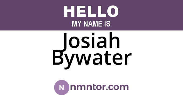 Josiah Bywater