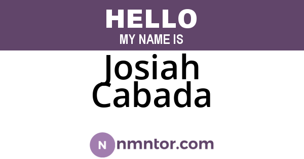 Josiah Cabada