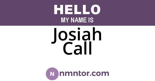 Josiah Call