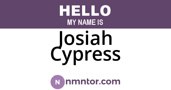 Josiah Cypress
