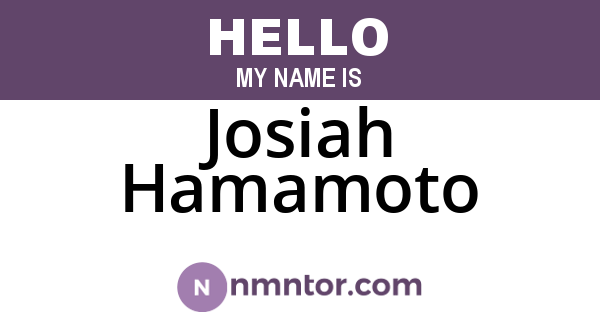 Josiah Hamamoto