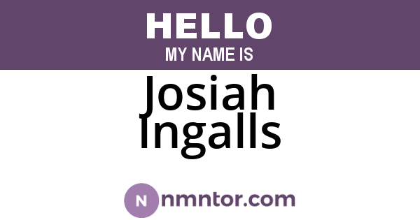 Josiah Ingalls