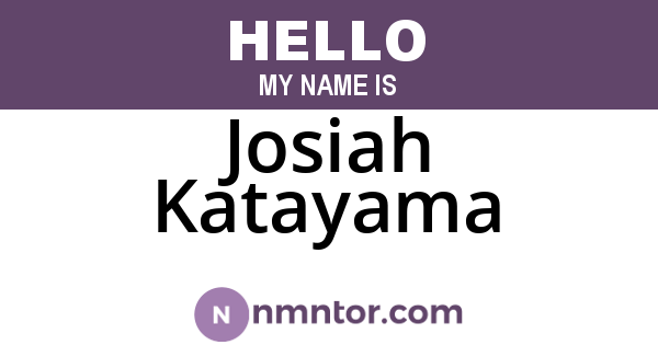 Josiah Katayama