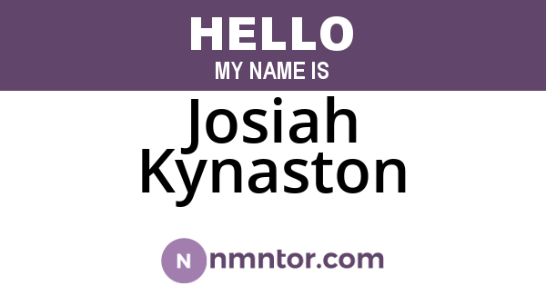 Josiah Kynaston
