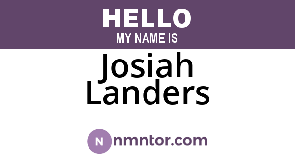 Josiah Landers