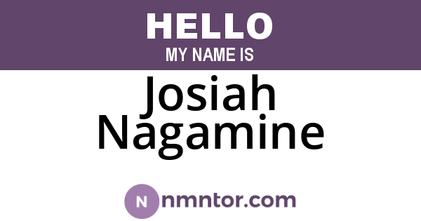 Josiah Nagamine