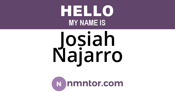 Josiah Najarro