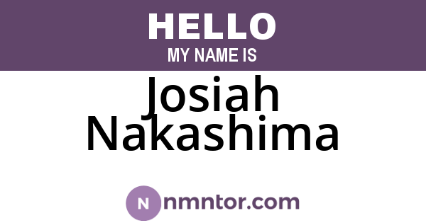 Josiah Nakashima