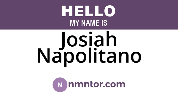 Josiah Napolitano