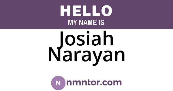 Josiah Narayan