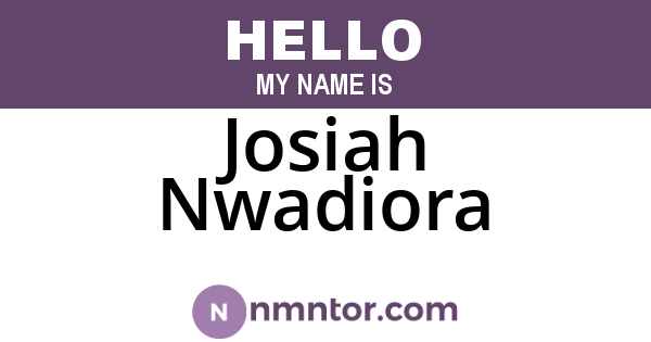 Josiah Nwadiora