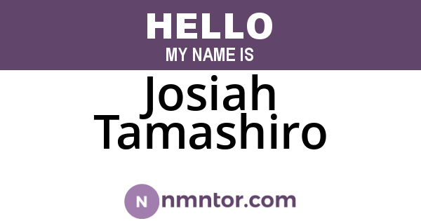 Josiah Tamashiro