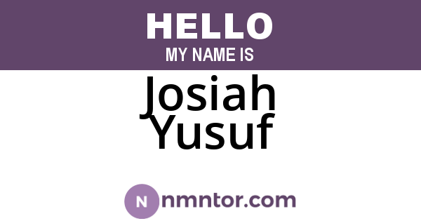Josiah Yusuf