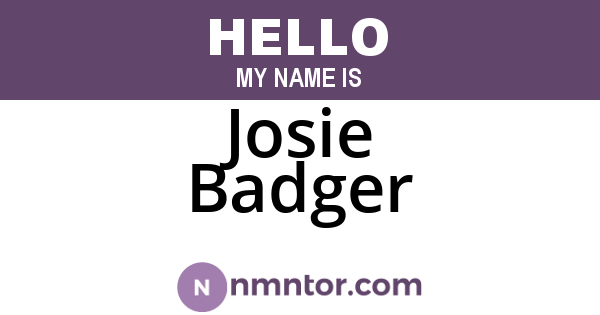 Josie Badger