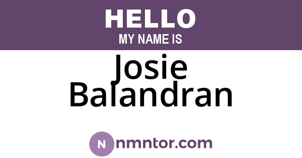 Josie Balandran