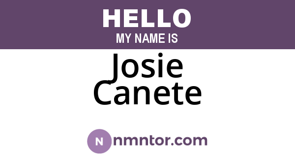 Josie Canete
