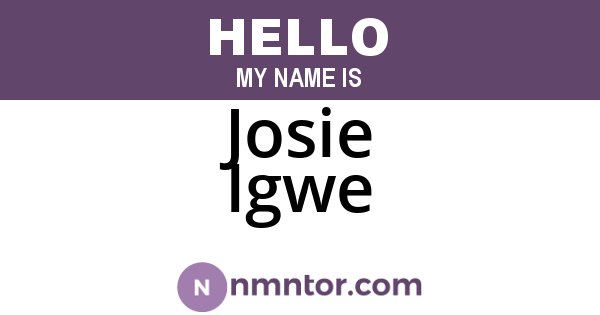 Josie Igwe