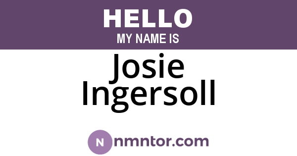 Josie Ingersoll