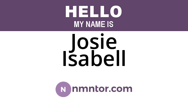 Josie Isabell