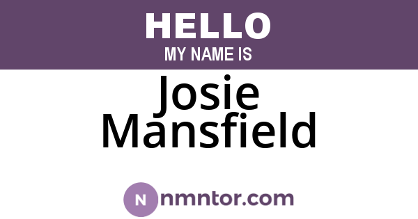 Josie Mansfield
