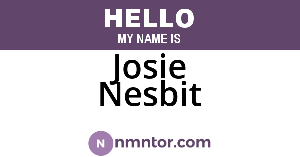 Josie Nesbit