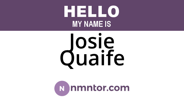Josie Quaife