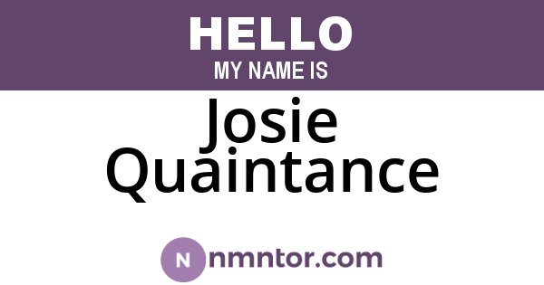 Josie Quaintance