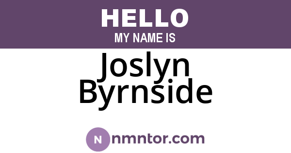 Joslyn Byrnside