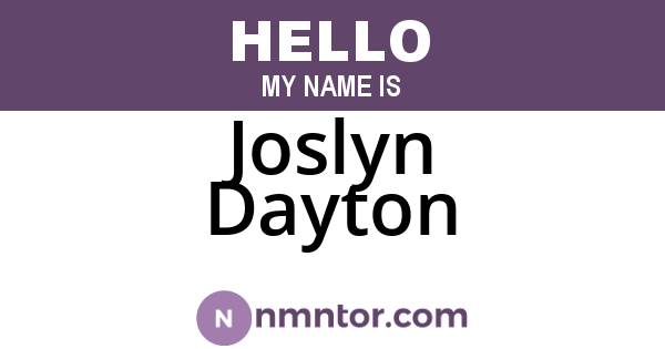 Joslyn Dayton