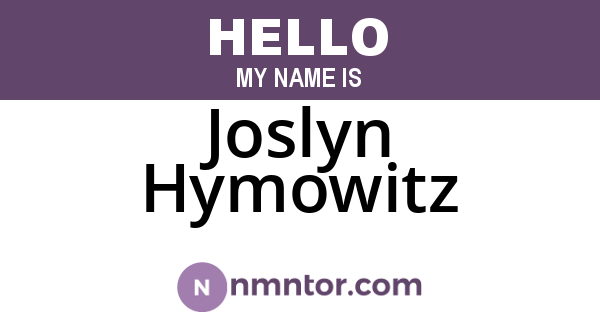 Joslyn Hymowitz