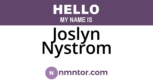 Joslyn Nystrom