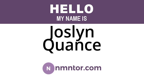 Joslyn Quance