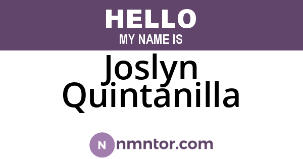 Joslyn Quintanilla