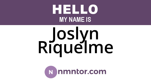 Joslyn Riquelme