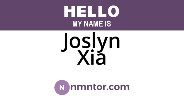 Joslyn Xia