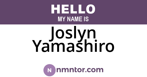 Joslyn Yamashiro