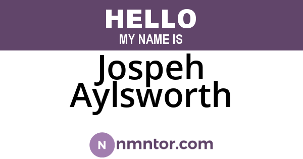 Jospeh Aylsworth