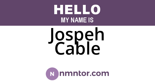 Jospeh Cable