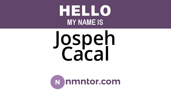 Jospeh Cacal