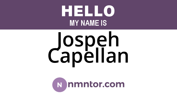 Jospeh Capellan
